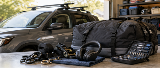 Cargo Rack Guide Audible audiobook listening scene